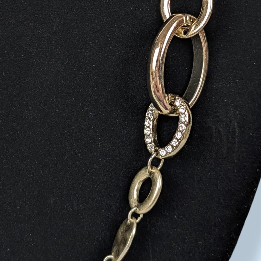 Premier Designs Rhinestone Cut Out Link Necklace - Picture 3 of 6